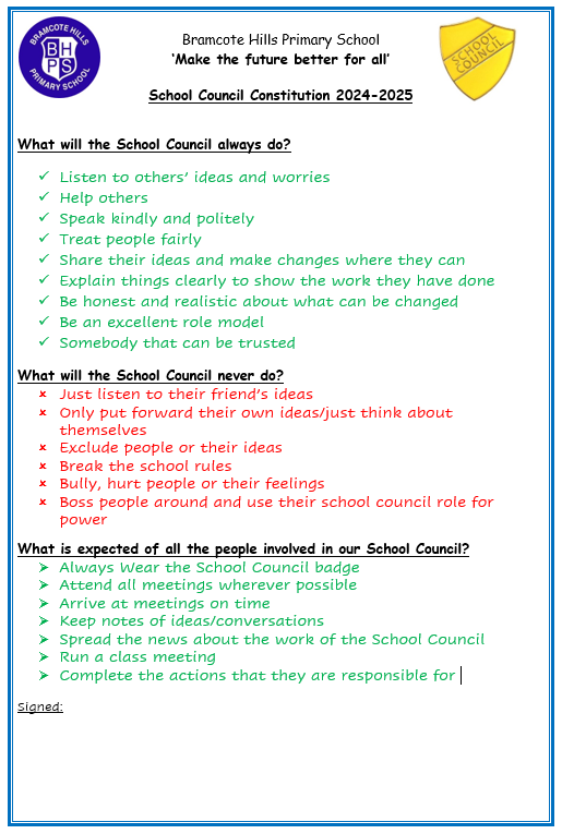 School Council Constitition Image